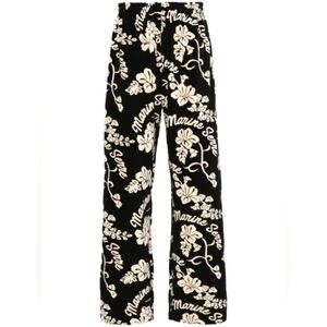 Marine Serre White Line Jacquard Towel Trousers Sweatpants Size XXL